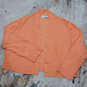 CALVIN KLEIN Peach Cropped Bolero L